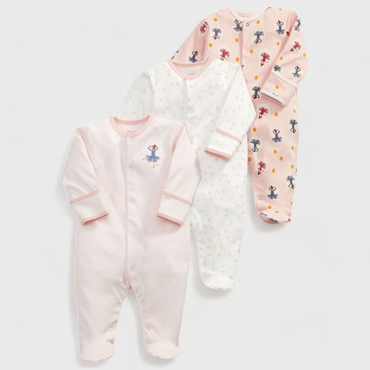 Ballerina Sleep suit ( Pack of 3 )