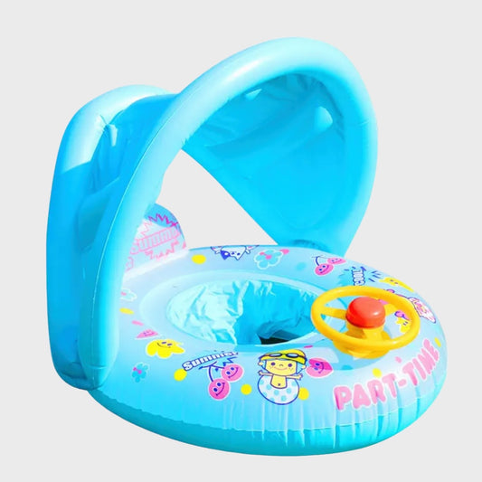 Blue Car Shaded Baby Floatie