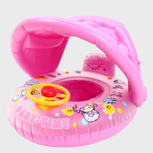 Pink Car Shaded Baby Floatie