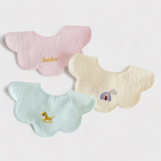 Set of 3 Pastel Baby Bibs