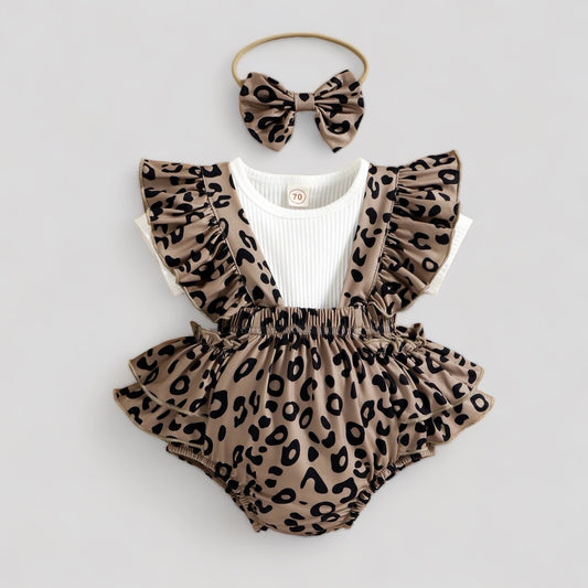 Leopard Print two-piece Bodysuit