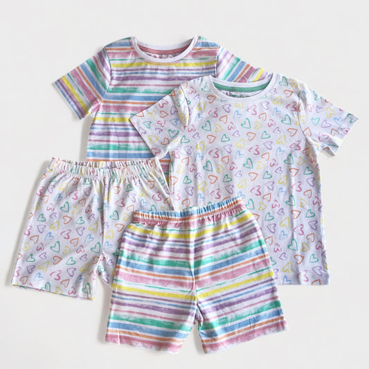 Rainbow Pajama Short Set ( Set of 2 )